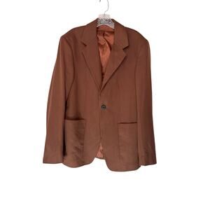 Zara Blazer Mens Brown Preppy Academia Career‎ Office Work Moody Rustic Size 38